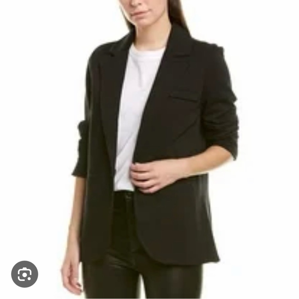 NWT Jules & Leopold Rouched Sleeve Work Office Black Blazer Large.